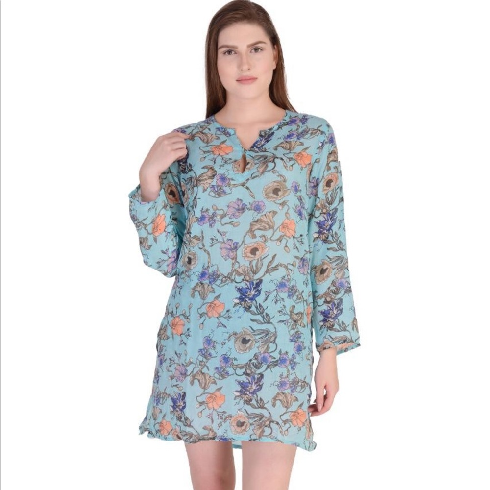 Turquoise Rayn Tunic